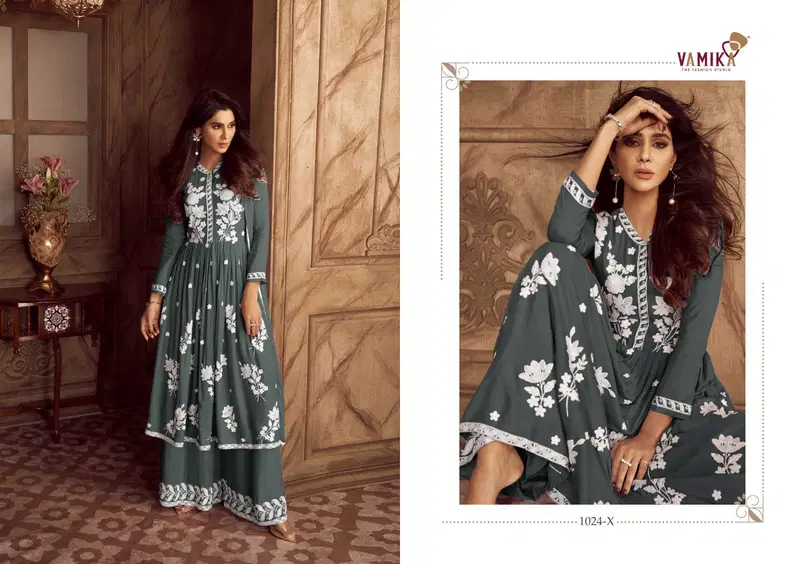 Lakhnavi Vol 4 4 Hit Color By Vamika Rayon Readymade Suits Exporters In India